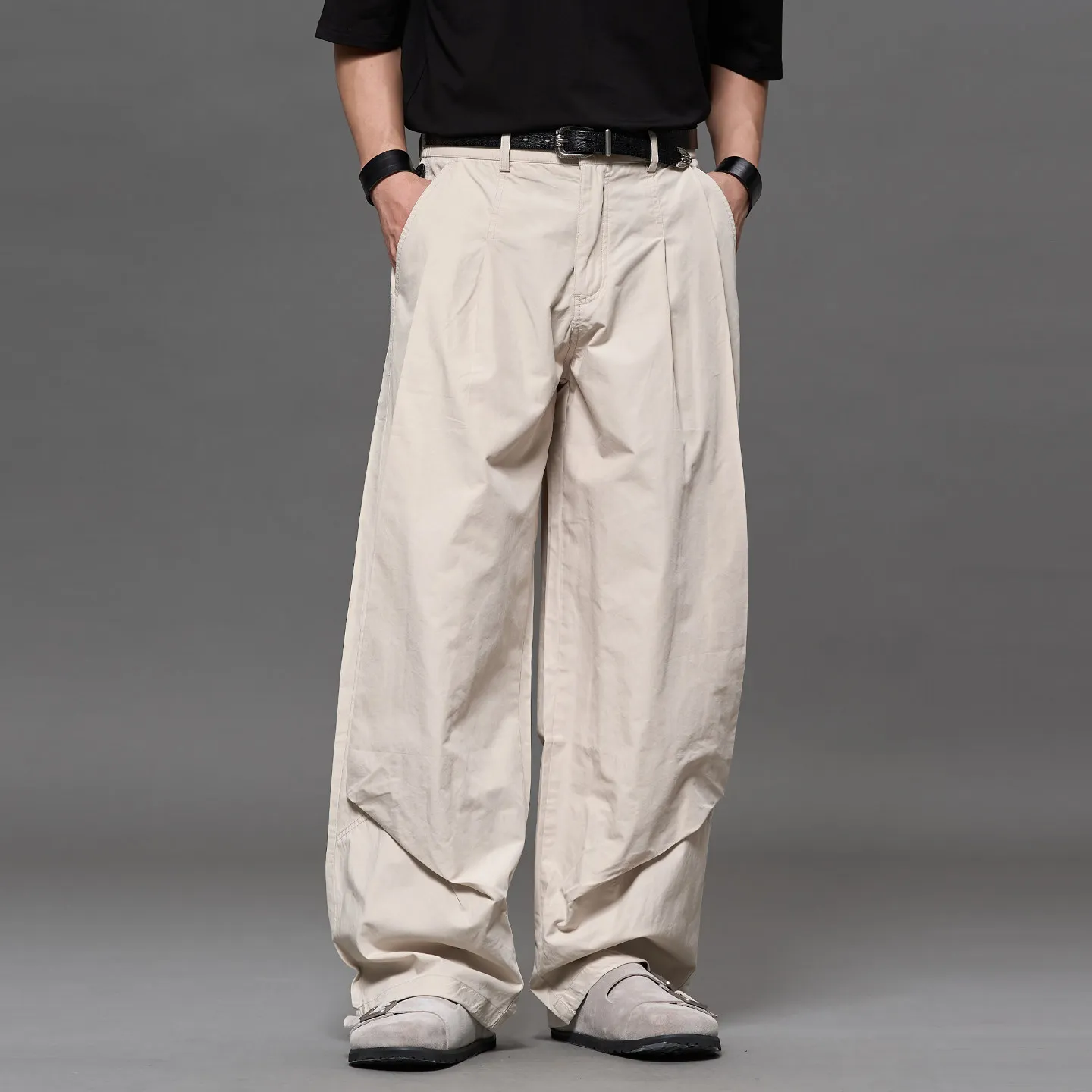 High Quality 2026 Spring, Summer, Autumn Fashion Japanese-Style Retro Men's Versatile Loose Straight Casual Pants