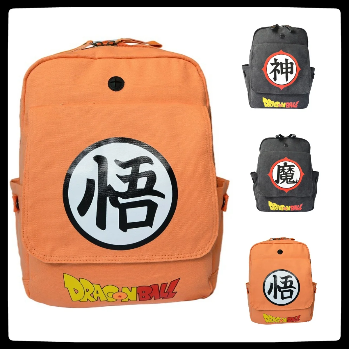 

Anime Dragon Ball Z Goku Canvas Backpack Unisex Student School Bag Large Capacity Double Shoulder Bag Fashion Travel Bag