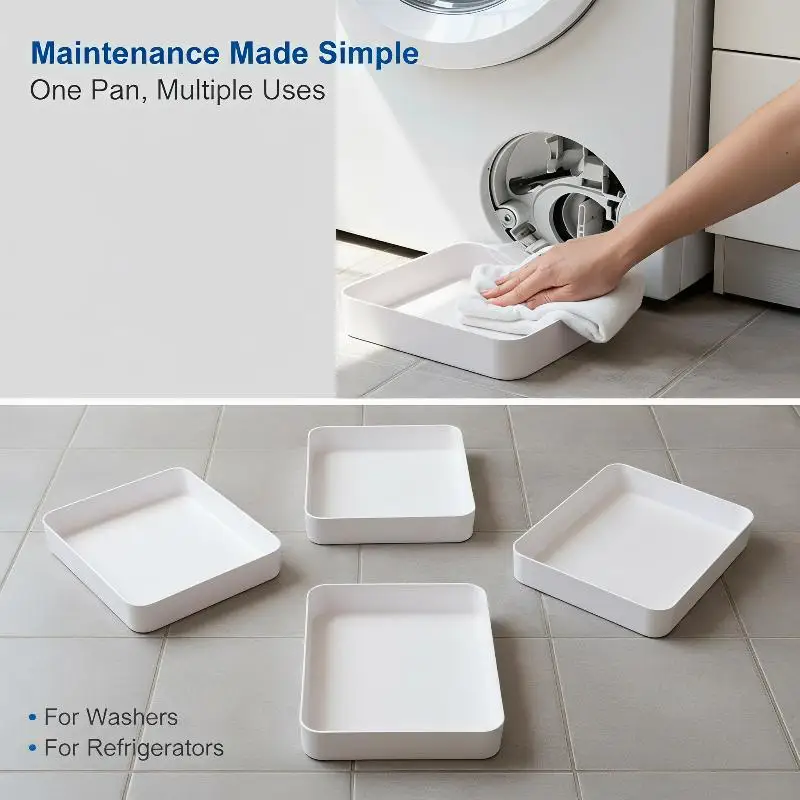 Washing Machine Drainage Tray 3D Printed Anti-spill Drain Funnel Easy to Wipe Clean Universal for All Washer Types
