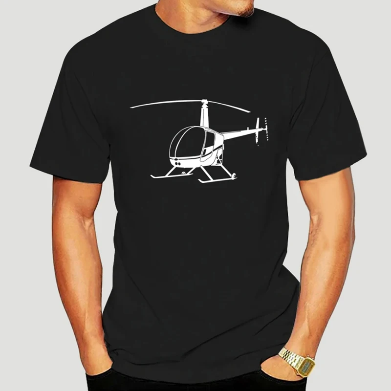 Fashion Mens T Shirt Men Summer Casual Aeroclassic Robinson R22 Helicopter Inspired Shirts Tops Tees Printed Men T Shirt 3216X