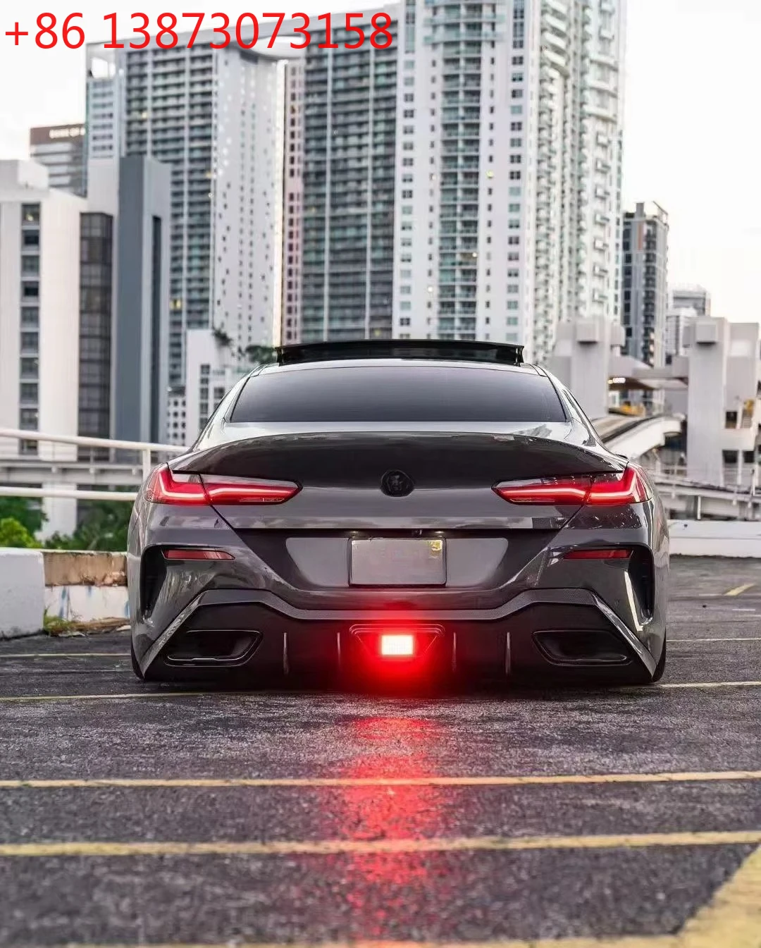 HC Han Cheng Auto Parts 2017-2022 G14 G15 G16 Upgrade AC Rear Diffuser Lip Kit for BMW 8 Series M8 840 Coupe