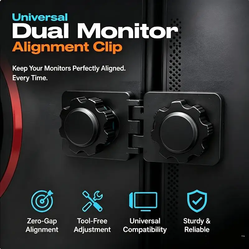 Dual Monitor Alignment Clip Tool Free Screen Connector Zero Gap Fixer Bracket Double Sided Adhesive Mount Game Office Setup Acce