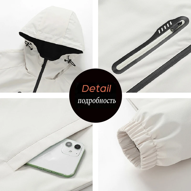 Chaquetas impermeables con capucha para hombre, abrigos deportivos transpirables, Parka de senderismo, ropa de exterior informal, rompevientos,