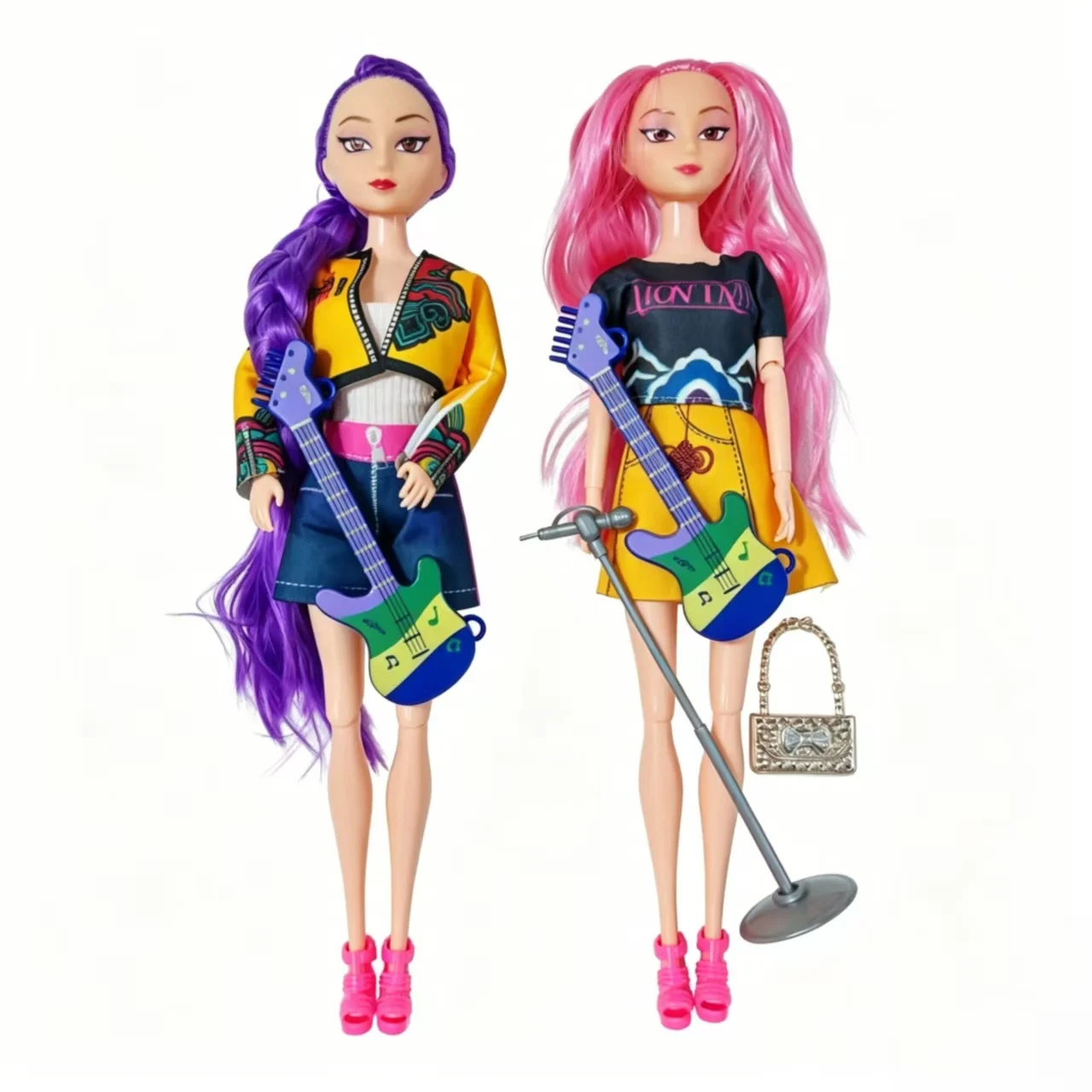 

2026% New KpopDemon Hunters Action Figure New K-POP Demon Slayer Vinyl Doll Lumimila Zoey Desktop Ornament Toy For Kid Gifts~