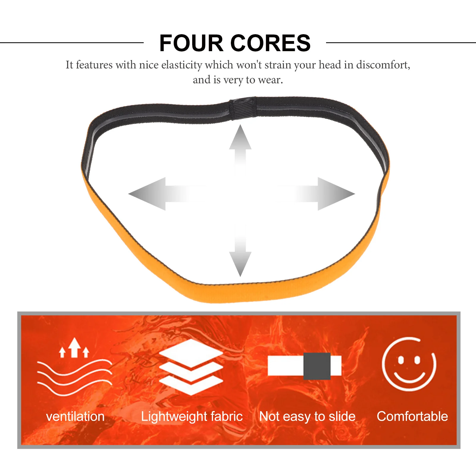 

2Pcs Anti-Slip Sports Headbands Elastic Sweatbands for Unisex Workout Multi-Function Hair Bands Fitness Yoga White Headband Men