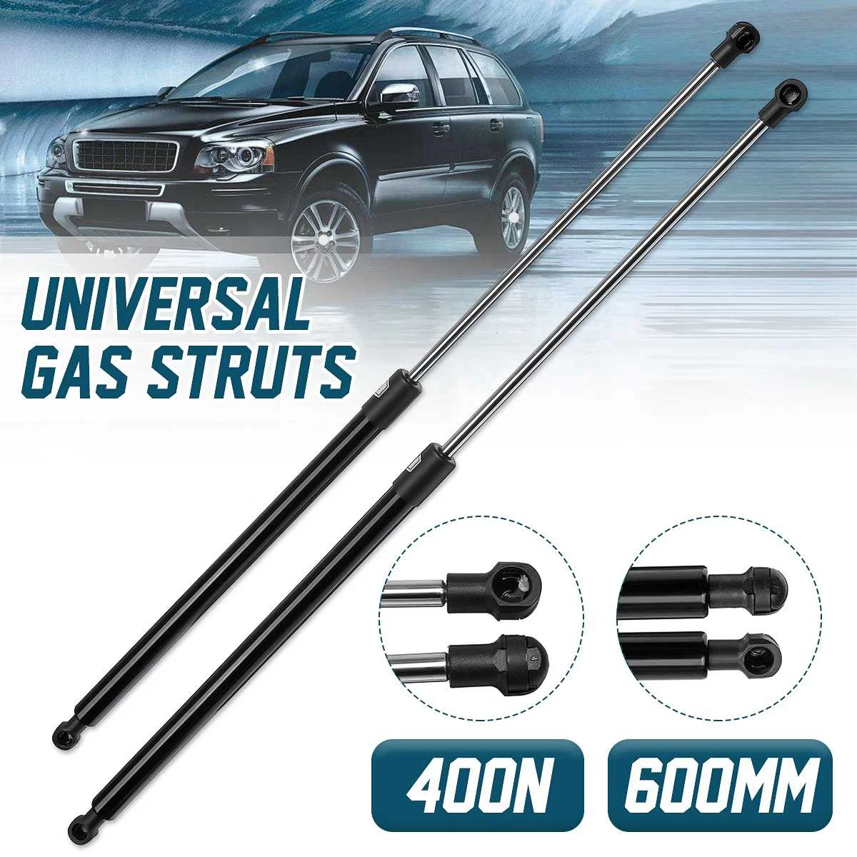 2X Universal 600mm 400N Car Front Hood Cover Struts