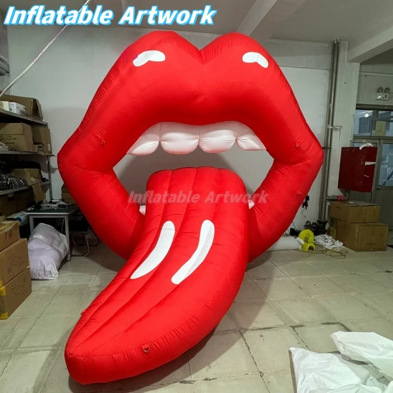 Customized Valentines Day Display Giant Inflatable Mouth Lips Design for Decoration Toy