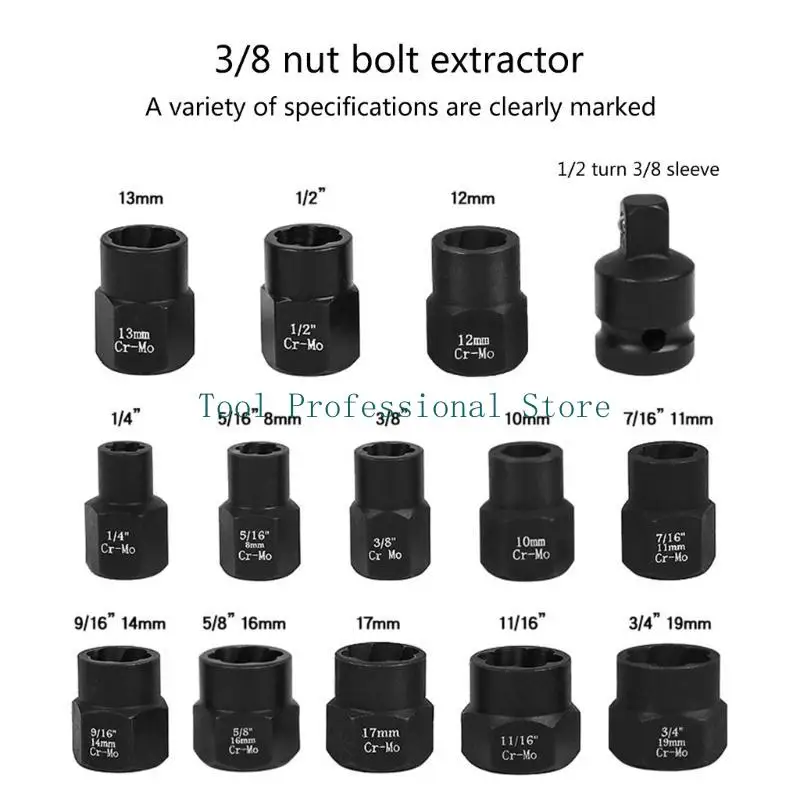 57QF 28Pcs Screw Extractors Nut Splitter Cracker Impact Nut Bolt Removal Drill Bit Kit Bolt Extractor Tool For Damaged Screws