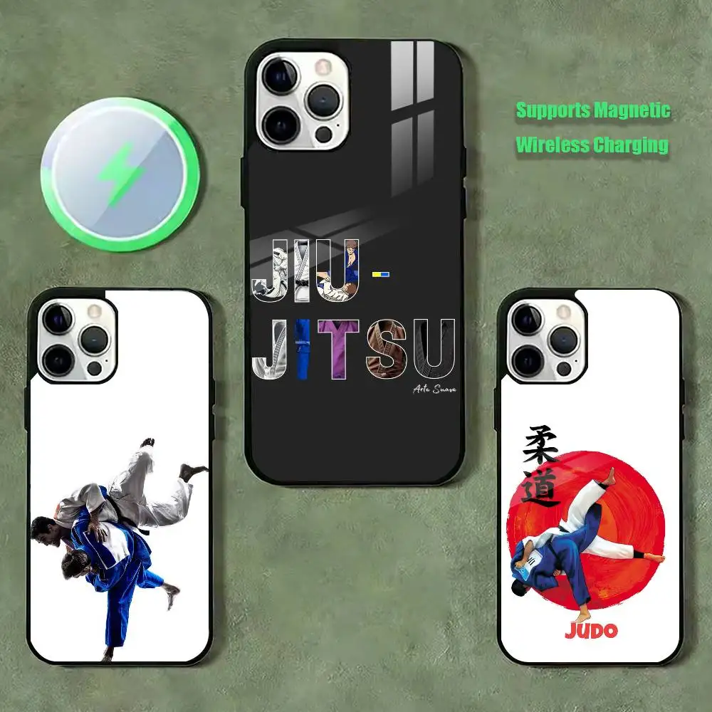 

J-Jujitsu J-Judo Phone Case For iPhone17,16,15,14,13,12,11 Plus,Pro Allows magnetic wireless charging