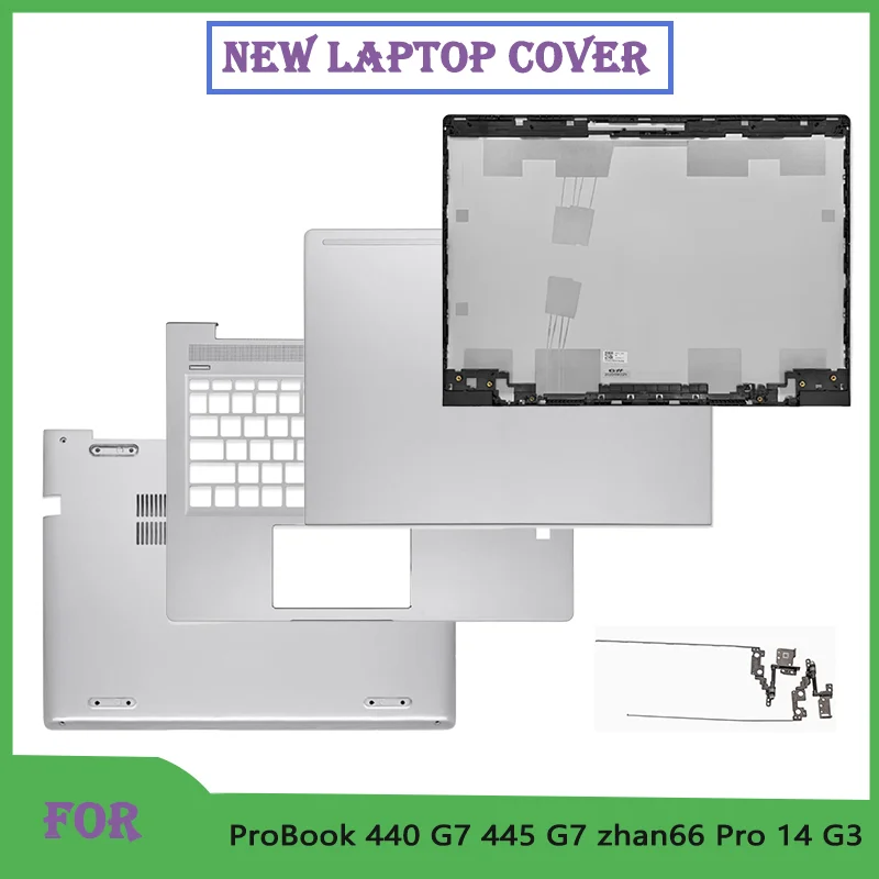 NEW Suitable For ProBook 440 G7 445 G7 Laptop LCD Back Cover Palmrest Cover Bottom Case Accessories Hinges Laptop Casing Parts