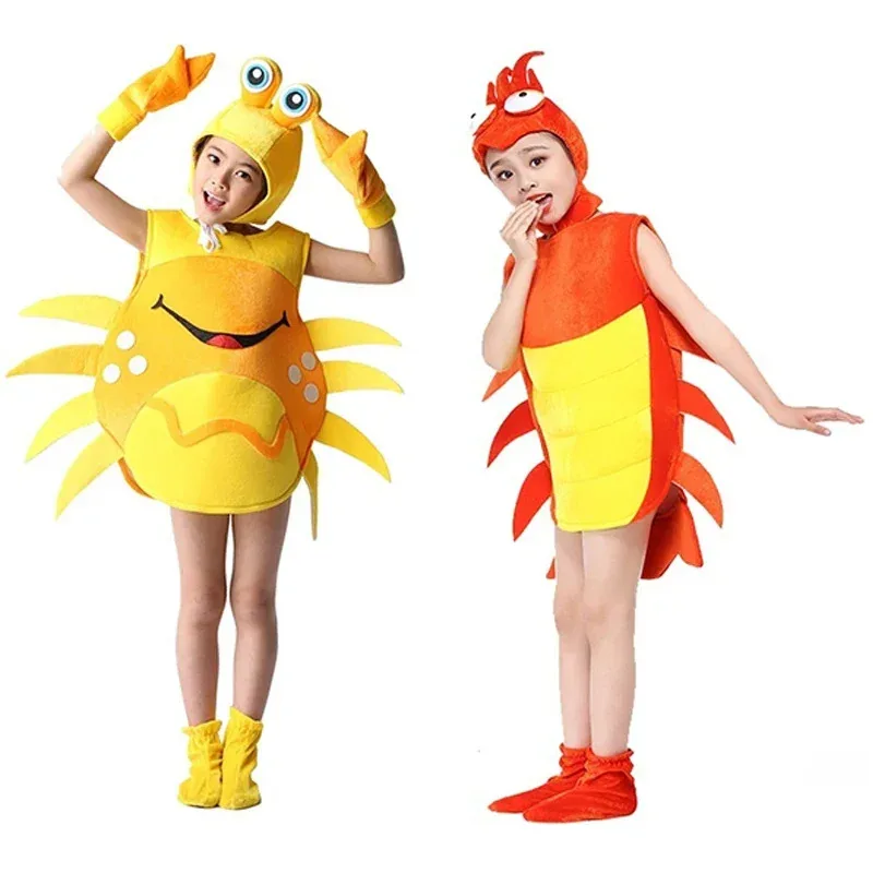

Child Kid Crab Lobster Turtle Sea Animal Cosplay Costume for Halloween Party School Performance Jumpsuits Boy Girl Animal Suits