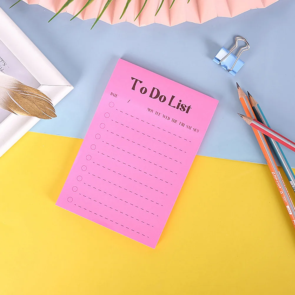 

16pcs Fluorescent Paper Tearable Portable Memo Pads For School Office Home Self-Adhesive Note Stickers