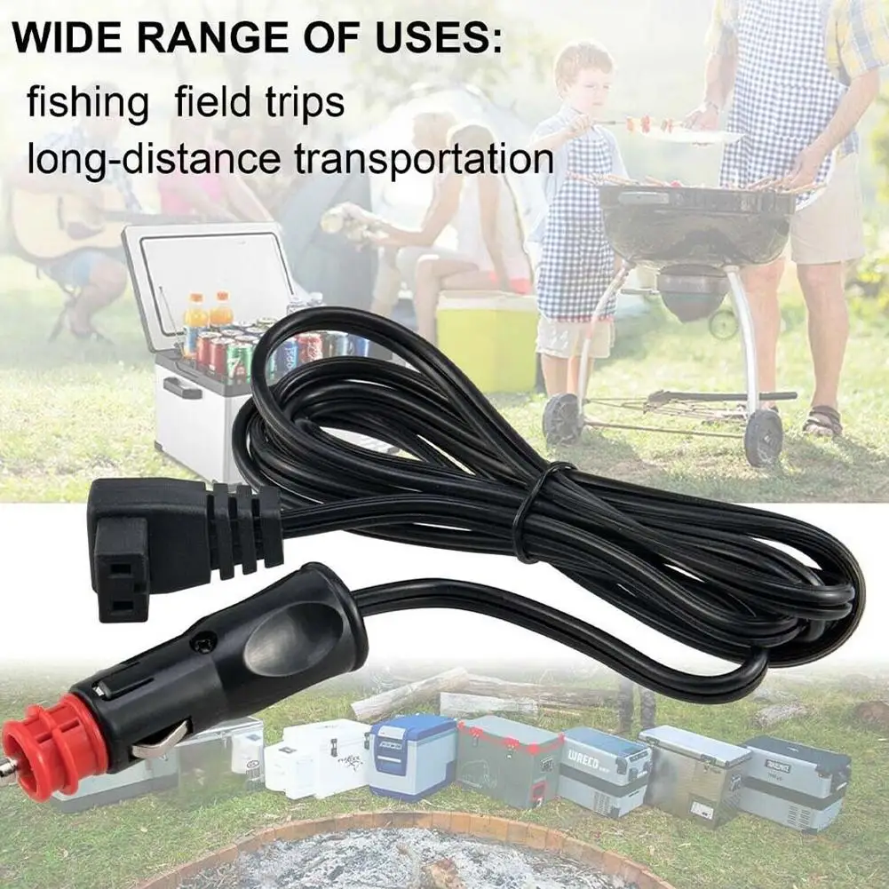 18AWG Car Refrigerator Power Cord Connection Wire Car Cigarette Lighter Adapter Refrigerator Heater Extension Wire 2M