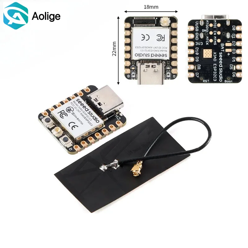 

Seeeduino Seeed Studio XIAO ESP32-S3 ESP32S3 2,4 ГГц Wi-Fi Bluetooth-совместимый модуль BLE Mesh 5,0 макетной платы для Arduino
