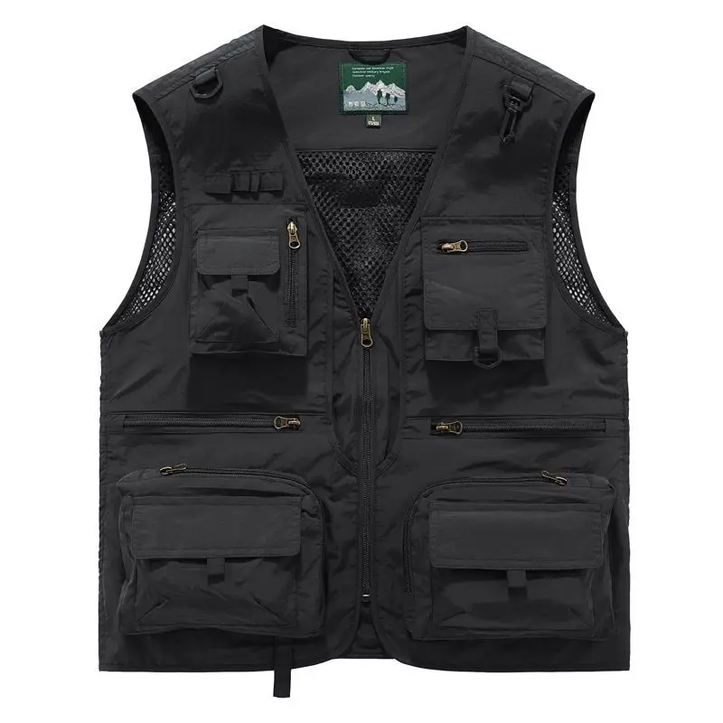 

Authentic Men's Outdoor Gilet Slim Fit Summer Fishing Vest with Zippered Pockets UV Protection​