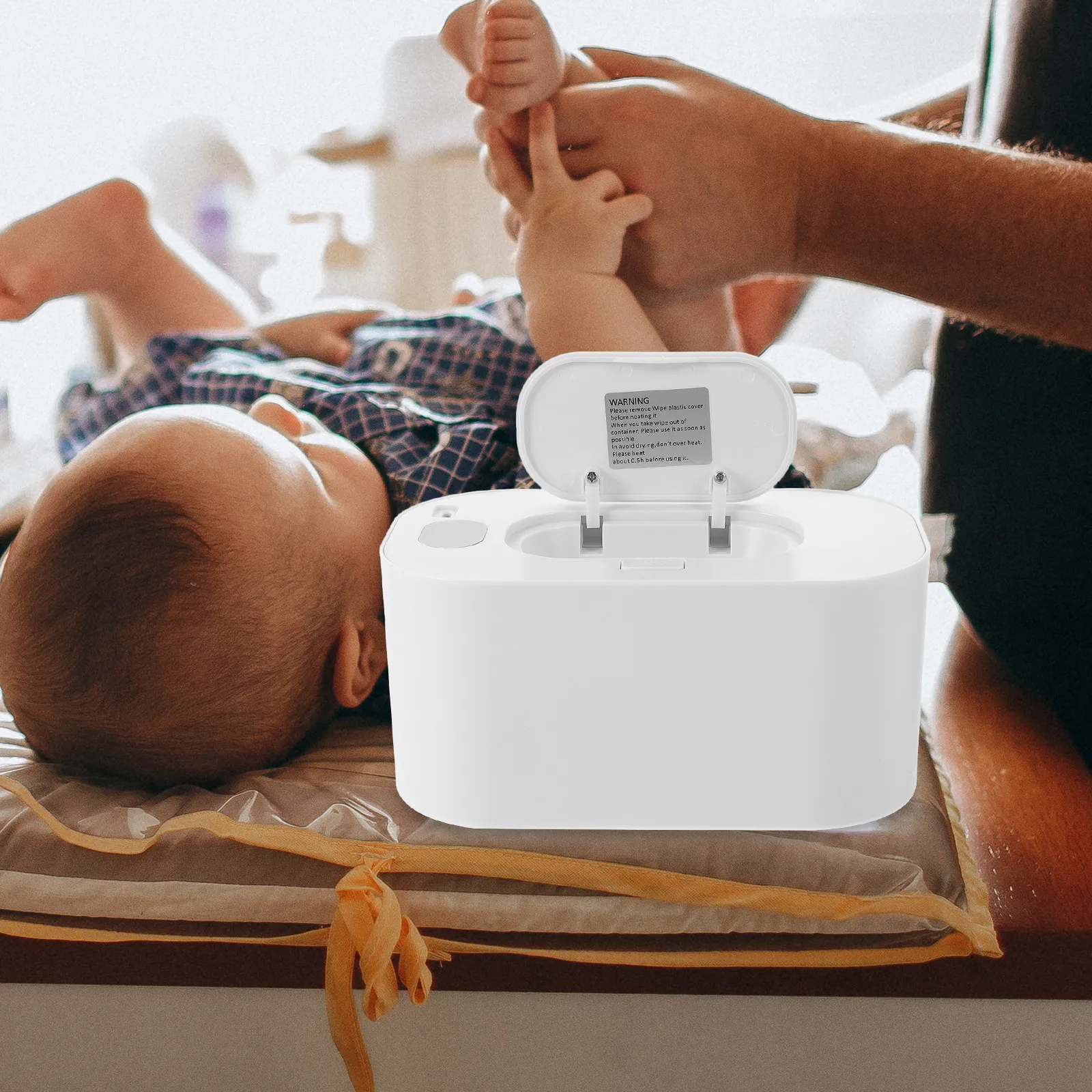 

Подогреватель детских салфеток, утеплитель для влажных салфеток, устройство для поддержания температуры, длительный срок службы, регулируемая температура, подходит для любых брендов, контейнер для салфеток.