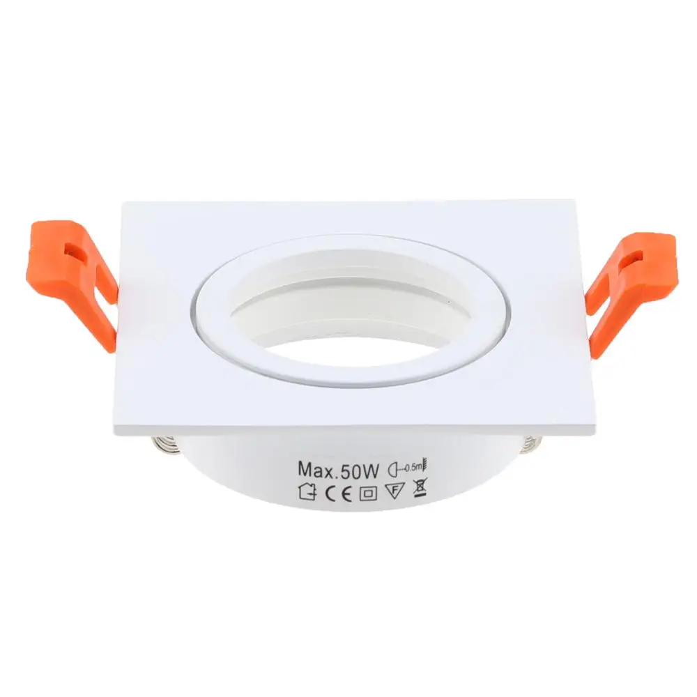 Pack of 10 Downlight Fixture GU10 Round White LED Recessed Ceiling Light Frame for Ceiling and Cabinet,Hole Cutout 75mm