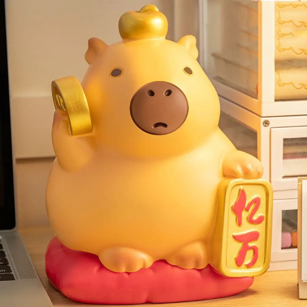 Capybara Capybara Piggy Bank กันน้ําตกแต่ง Crayon Capybara Piggy Bank ไวนิลความจุขนาดใหญ่ตู้เซฟ