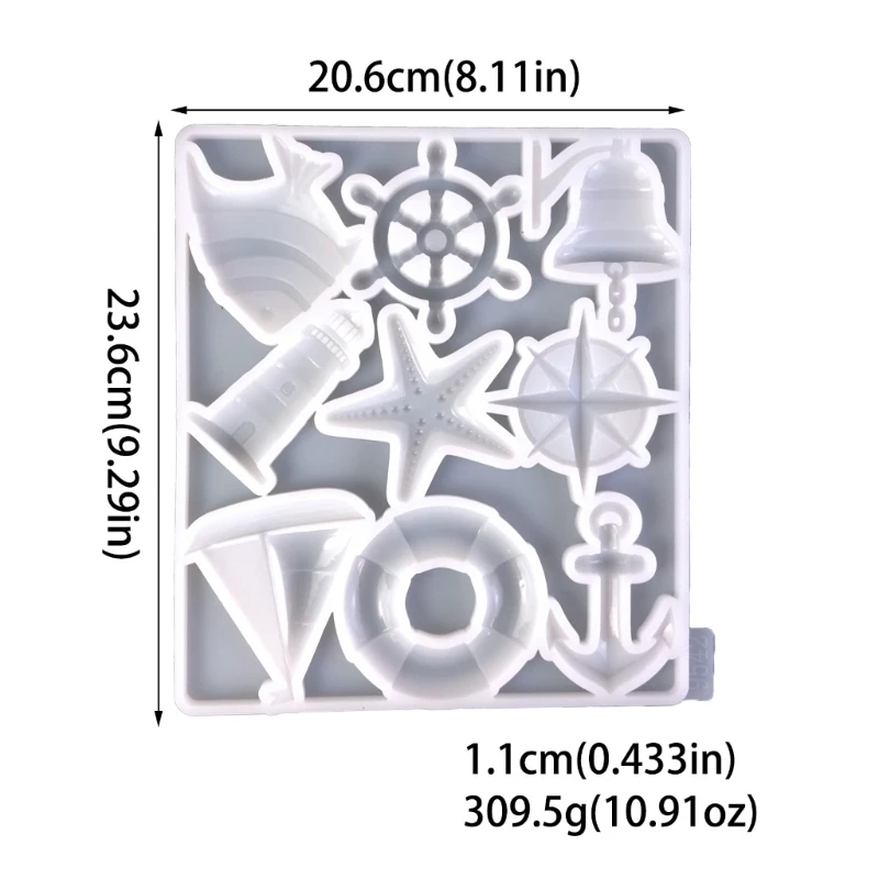Ocean Decor Resin Mold Convenient Silicone Mold for Crafting Delights K3KF