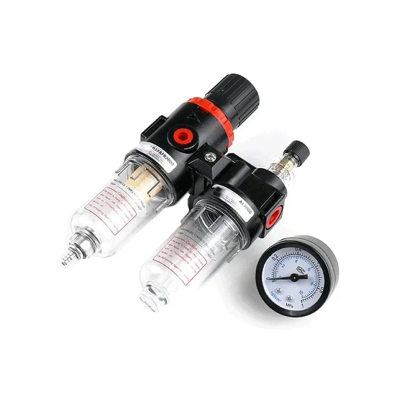 AFC2000 Oil Water Separator Regulator Trap Filter Airbrush Air Compressor Pressure Regulator Reducing Valve AFR2000+AL2000 G1/4