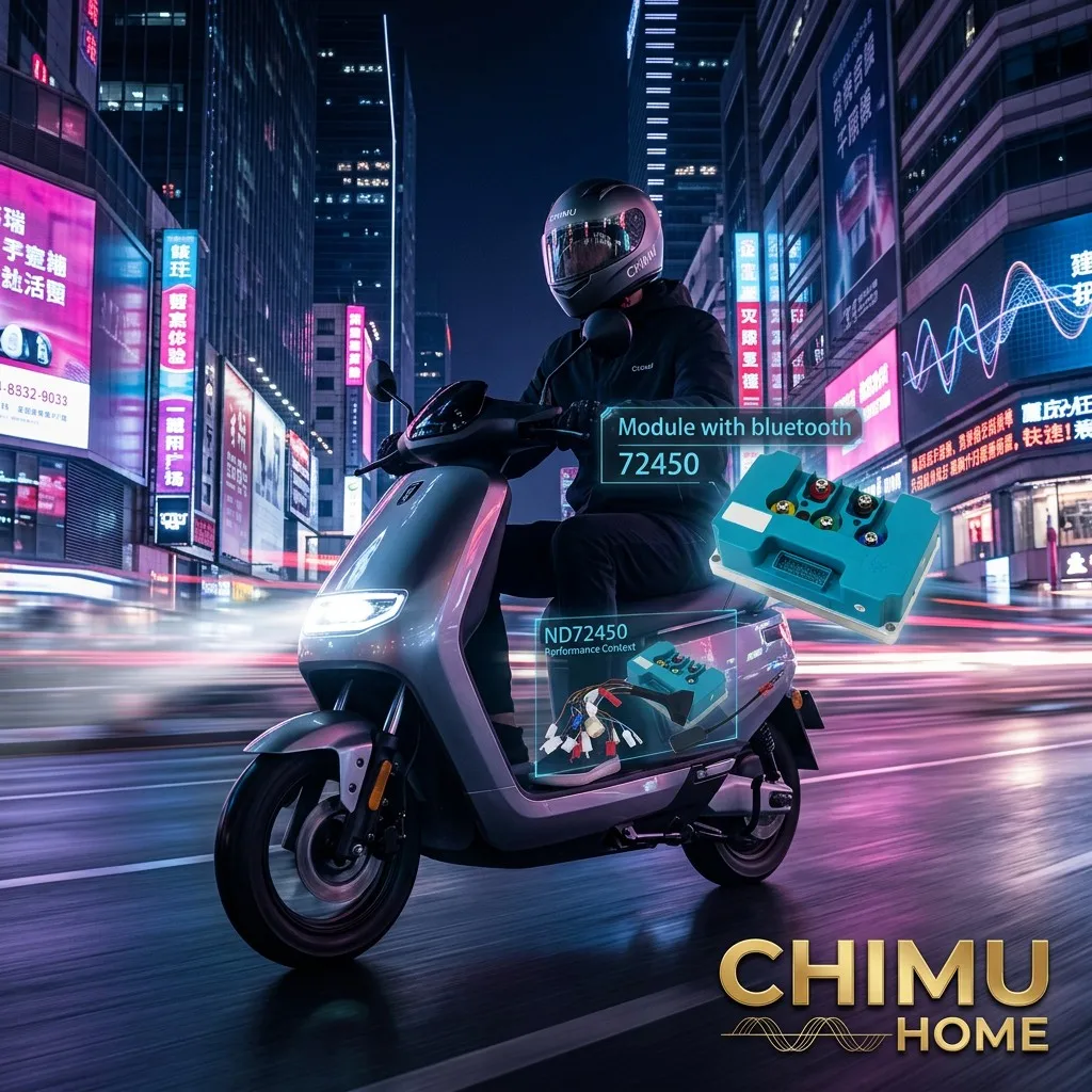 【CHIMU HOME】 for ND72450 72V 200A/450A DC Sine Wave Controller Bluetooth App Debugging Pro Motor Driver for EV Scooter Moto