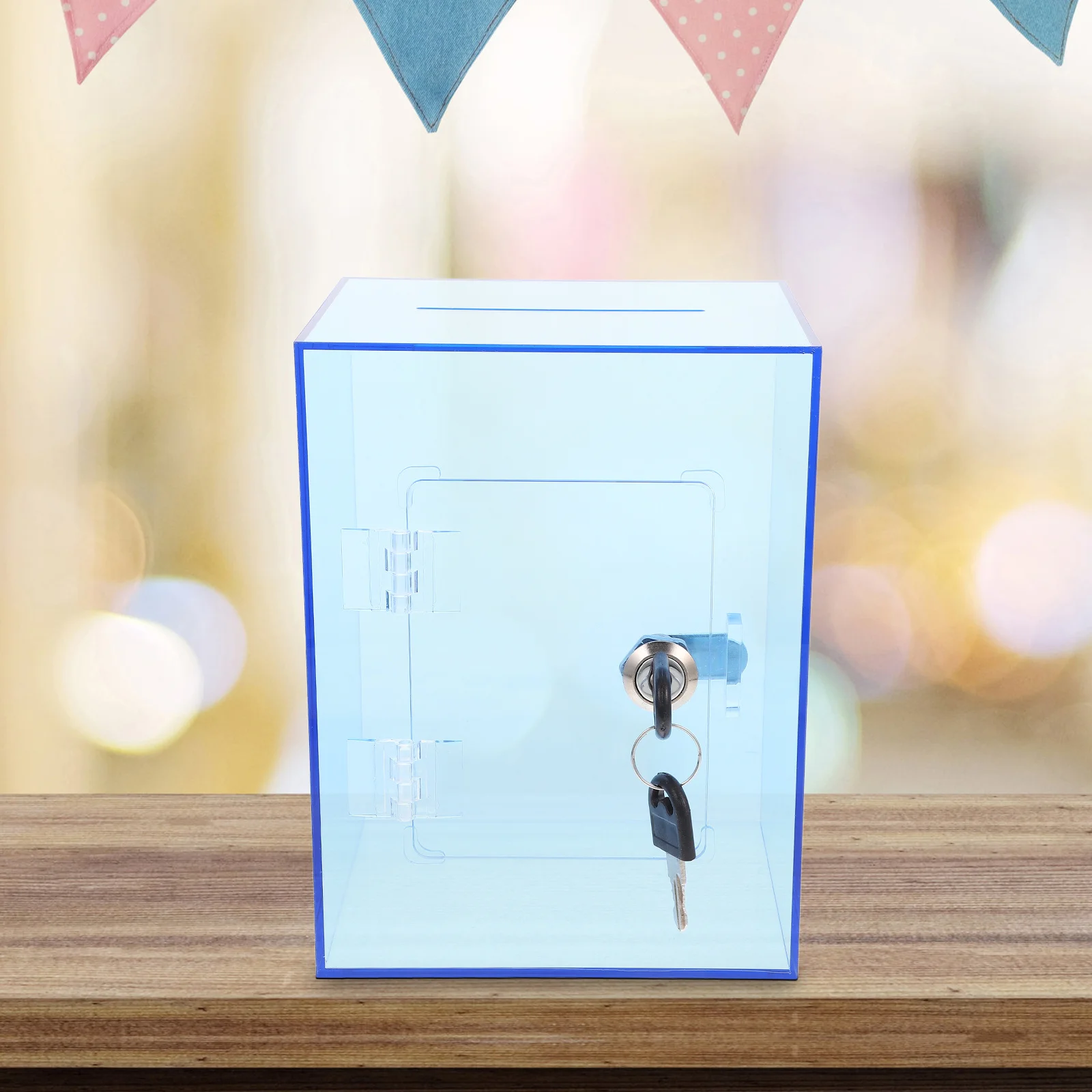 

1Set Lock Clear Acrylic Donation Box Large Money Saving Piggy Bank Tip Box Cash Coin Jar Money Jar Large Acrylic Piggy Bank