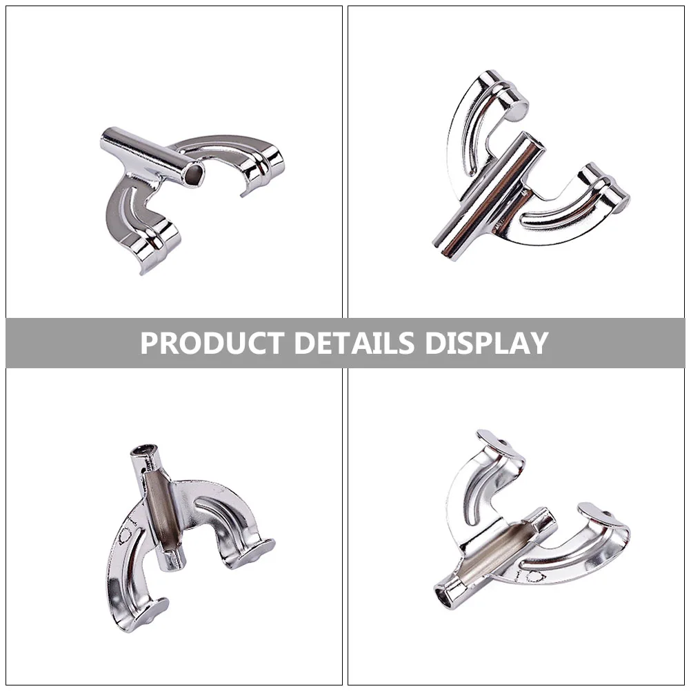

2 Pcs Drum Accessories Clamp Hardware Toddler Bass Claw Hook Silver Clips Percussion Hooks Baby