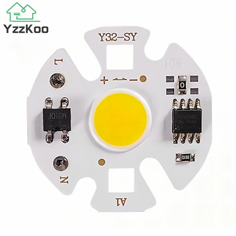 YzzKoo-Y32 COB LED Chip Lamp Matrix, AC 220V, 3W, 5W, 7W, 9W, 12W, holofote, holofotes, sem movimentação, projetor, contas de lâmpada