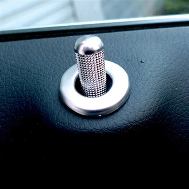 WELKINRY For Benz E-Class W213 5th Gen 2016-2023 GLC X253 1st Gen Car Door Lock Pin Control Opening Switch Button Cover Trim