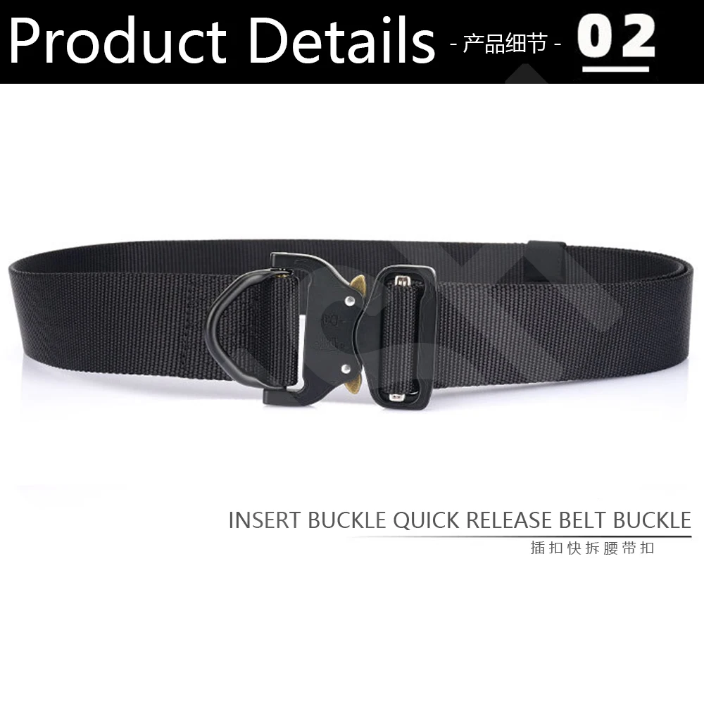 TUSHI 1.7 inch Army Tactical Belt Quick Release Military Airsoft Training Molle Heavy Duty Outdoor Shooting Hiking Hunting Belt