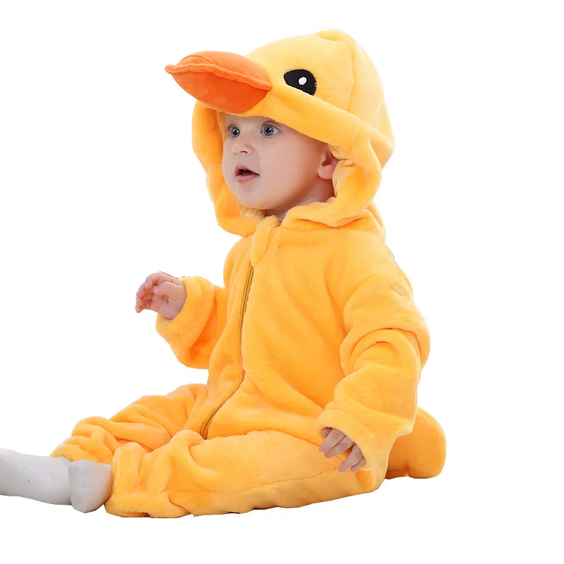 

Baby flannel jumpsuit, spring and autumn animal shape crawling suit, baby cartoon performance costume
