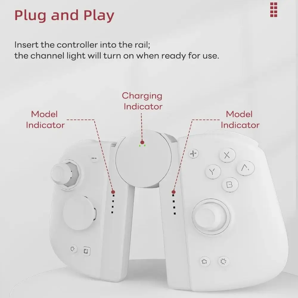 V-Shaped Charge Grip Holder Adjustable ABS Game Controller Multi-function for Switch/Gemini second-Generation Joypad