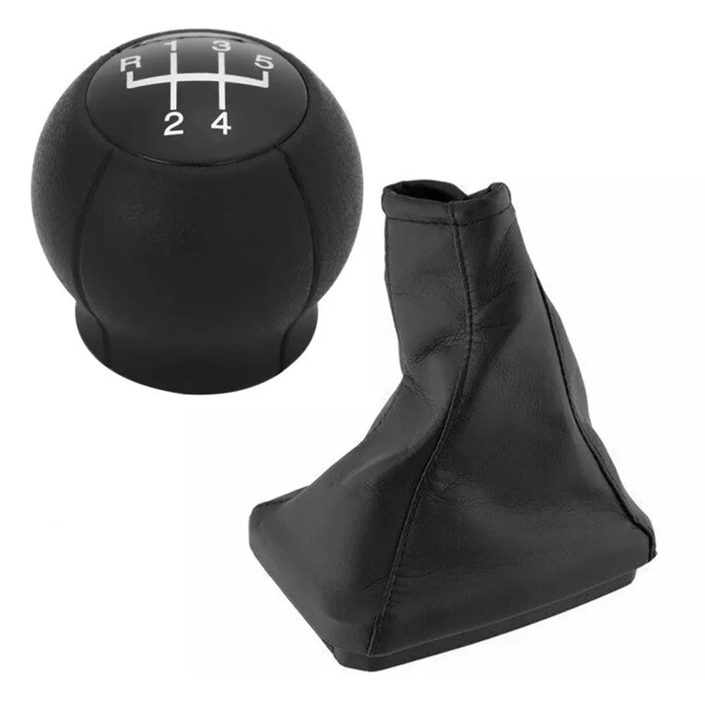 Manual Transmission Knob 5-speed Gear Knob OEM Number Not Included Plastic And Leather Direct Replacement Easy Installation