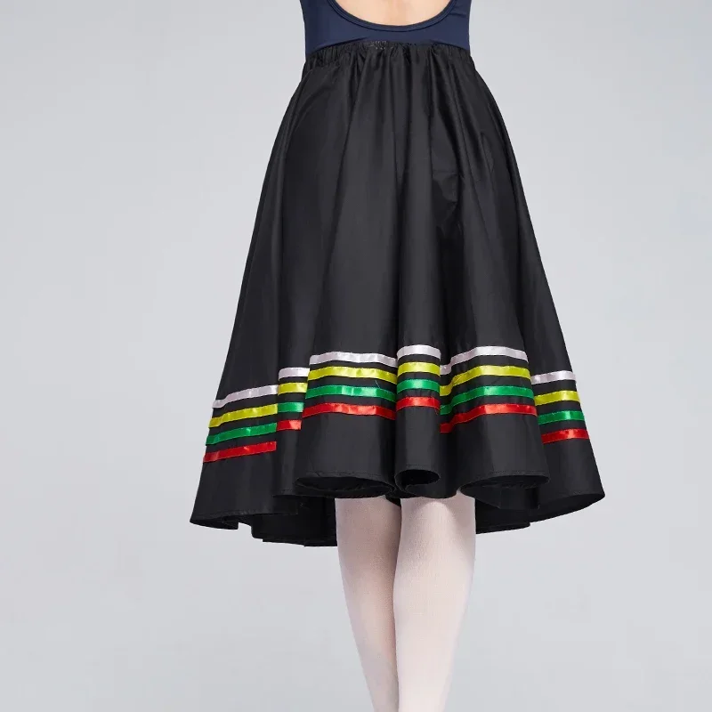 Spring Women dance Skirt Long Pleated Skirts Top Brand  Saias Midi Faldas Vintage A-line Skirt Chic Mid-calf Umbrella Skirt