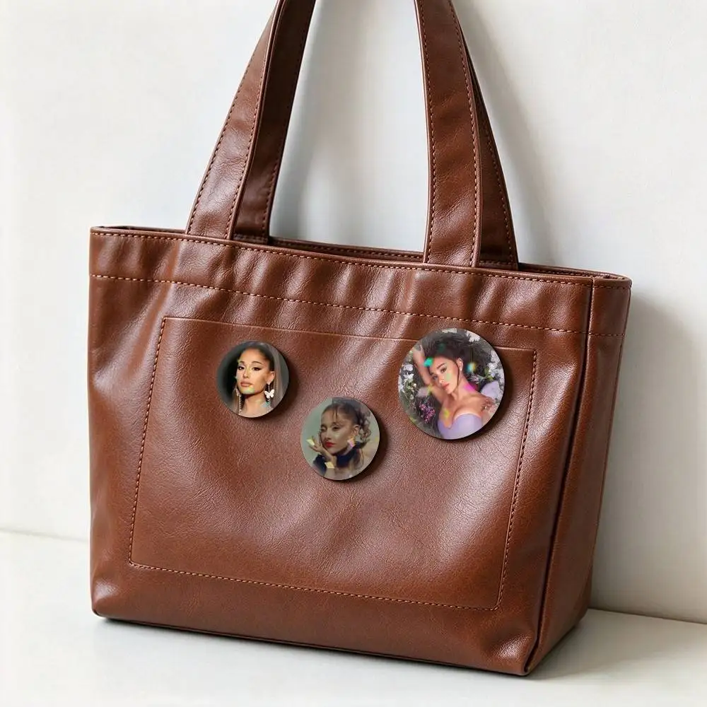 Ariana-A Grande-E Singer  25 32 44 58 75mm Badges Personalized Round Brooches Pins Accessory Gift