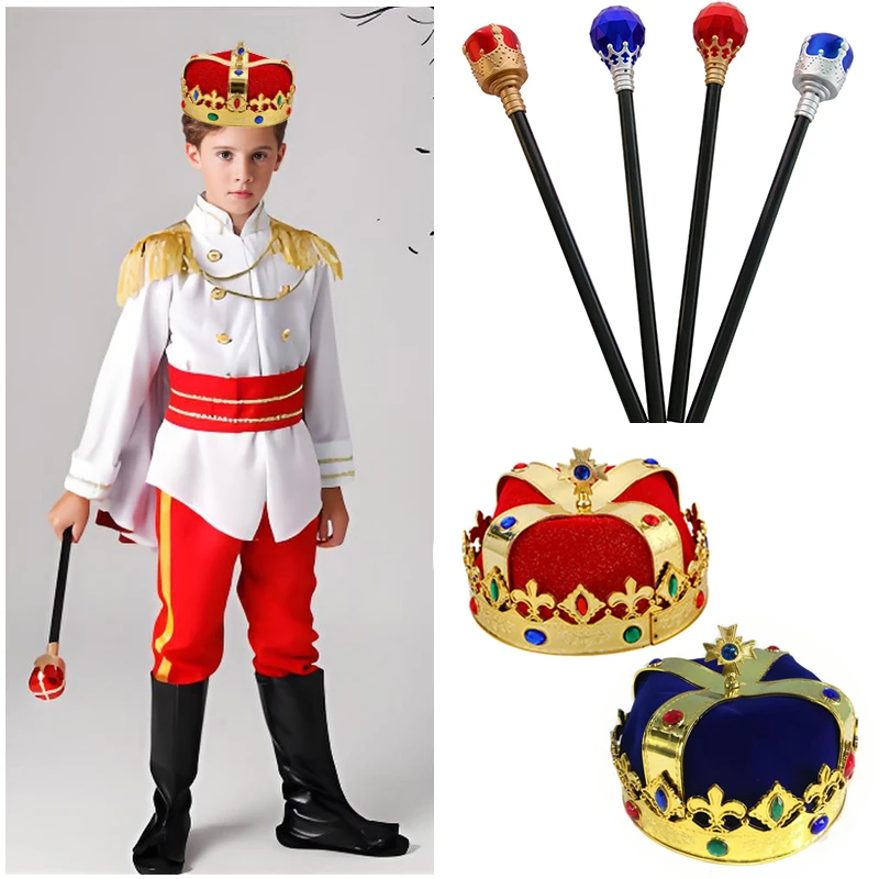 

Корона короля для мальчиков и девочек, шляпа королевы для детей, реквизит на день рождения, шляпа imperl с коронками, диадемы, головные уборы, костюм, наряды для фотосъемки