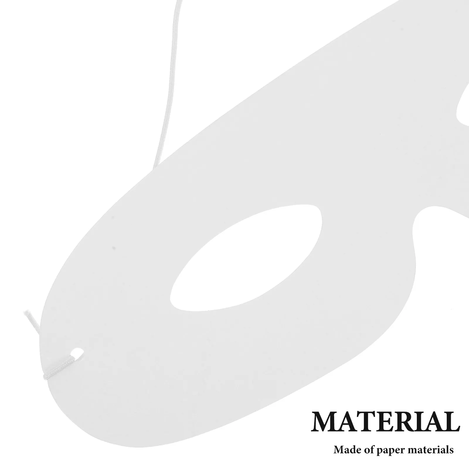 20Pcs Plain White Paper Masks for DIY Mask Making Craft Projects Masquerade Ball Halloween Party Cosplay Costume Decoration