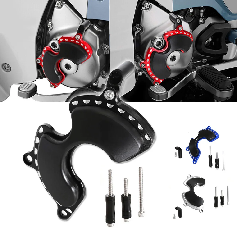 Monkey125 Motorcycle Left Engine Crankcase 3D Cover Protection Guard Fit for Honda SUPER CUB C125 2018 2019 2020 2021