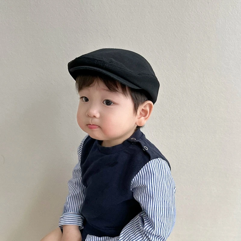 1-3 years baby hats, spring and autumn forward hat, boys and girl\'s beret, toddler adjustable newsboy hats duck tongue caps