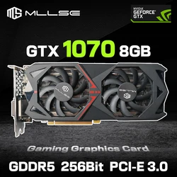 MLLSE Placa De Video NVIDIA GeForce GTX 1070 8GB GDDR5 256-bit PCIe 3.0 x16 16nm Desktop Computer Gaming GPU New Card