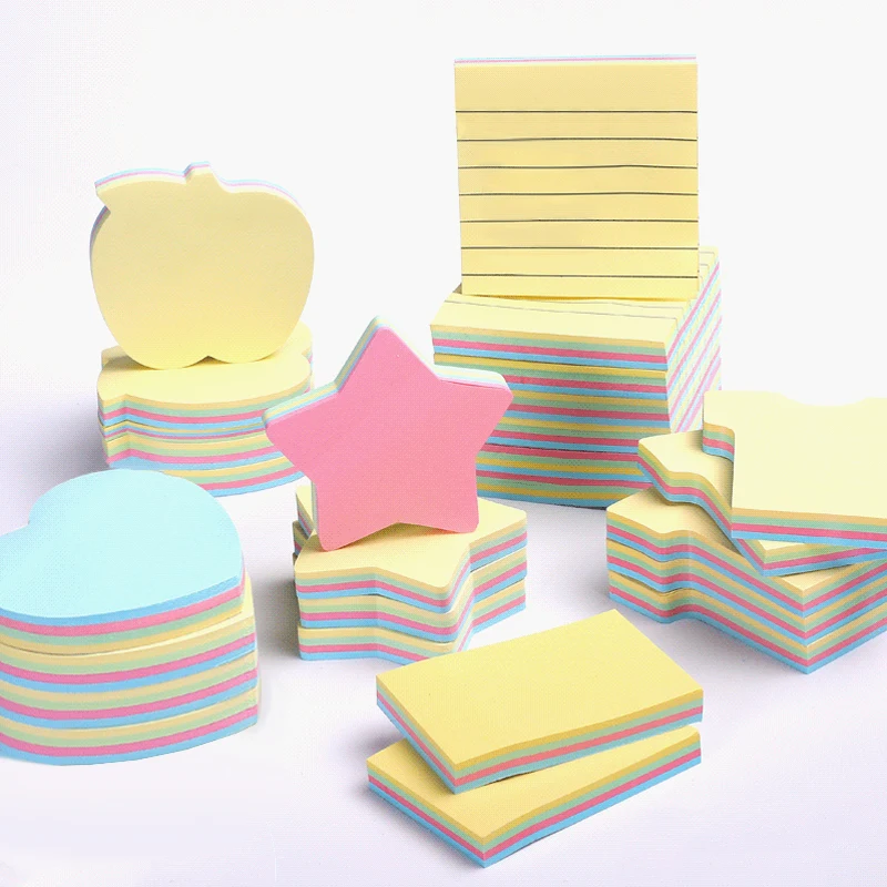 100 ورقة/مجموعة ملاحظات لاصقة للطلاب ملاحظات لاصقة مكتب ودراسة ملاحظات ملونة رسالة قابلة للتمزيق ودفتر ملاحظات TMZ