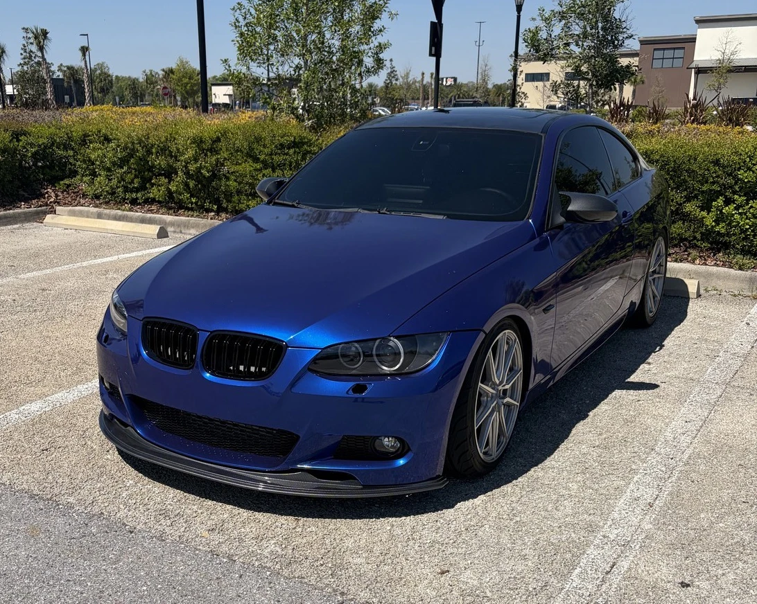 Front Bumper Lip Splitter Carbon Fiber Look Front Valance Chin Spolier For BMW E92 E93 M3 2007 2008 2009 2010 2011 2012 2013 - view 6