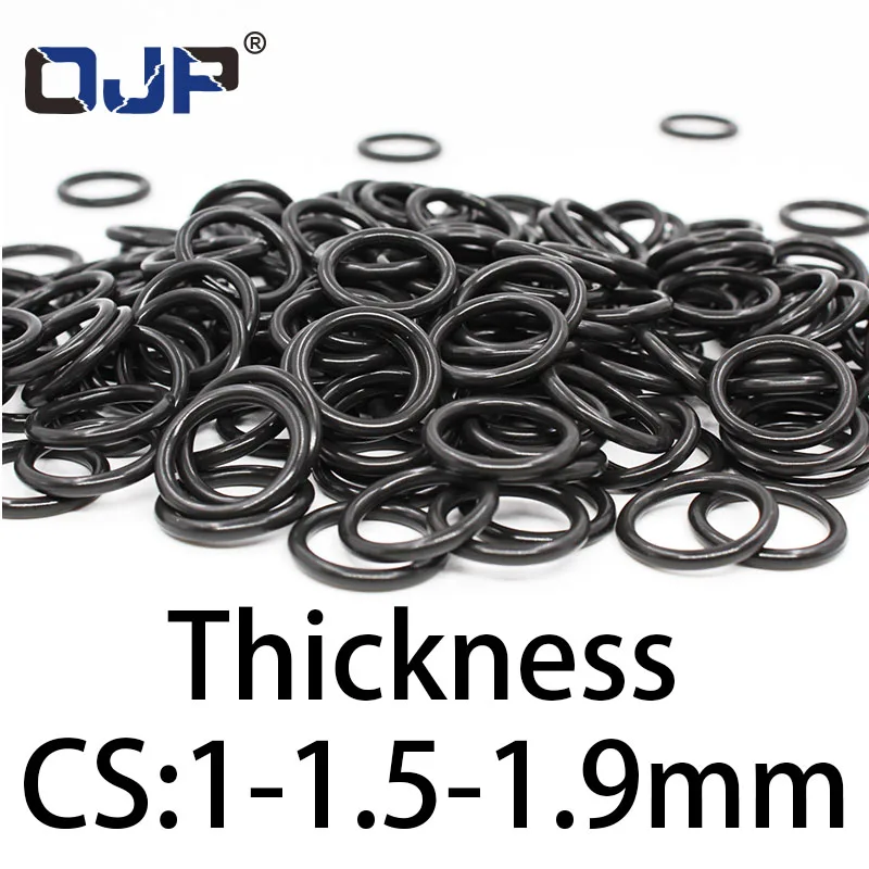 O-ring thickness 1/1.5/1.9mm CS fluororubber FKM sealing temperature resistant gasket rubber ring complete in specifications