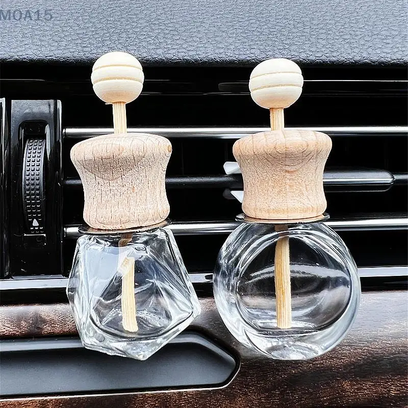 Air Freshener Car Perfume Clip Essential Oil Diffuser Vent Empty Glass Bottle Decoration Aromatherapy