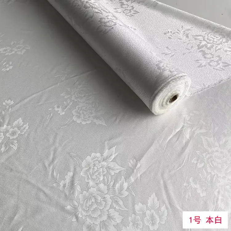 Gu Yuhua Jacquard Transparent Flower Silk Fabric Breathable Jacquard Flat Cut Cheongsam Dress Republic of China Style Fabric