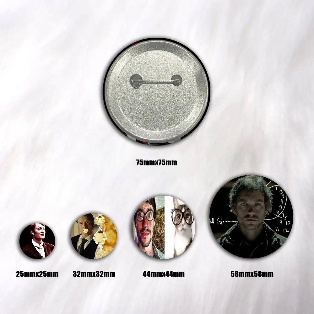 A-h-Hannibal Anime Round Badges, Brooches, Clothing Accessories, Birthday Gifts, Anime Conventions