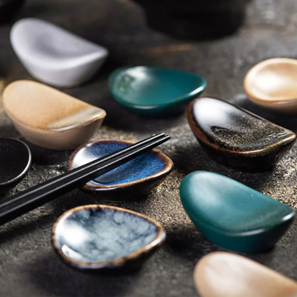 Japanese Chopsticks Holder Earthenware Ingot Chopstick Rest  Home Restaurant Dining Table Accessories Supplies Chopsticks Pillow