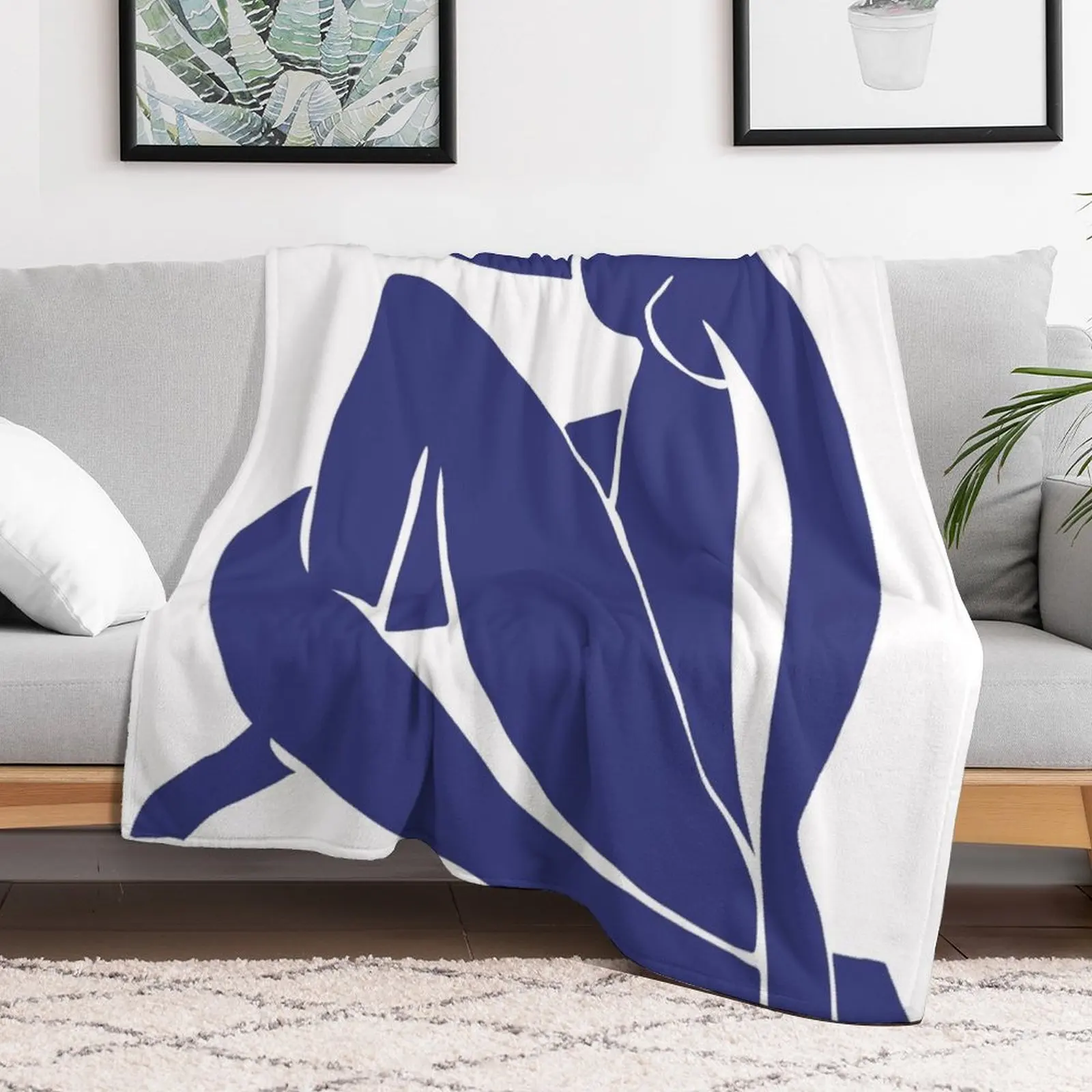 Matisse Cut Out Figure #2 Blue Throw Blanket heavy to sleep Summer Beddings sofa bed Blankets