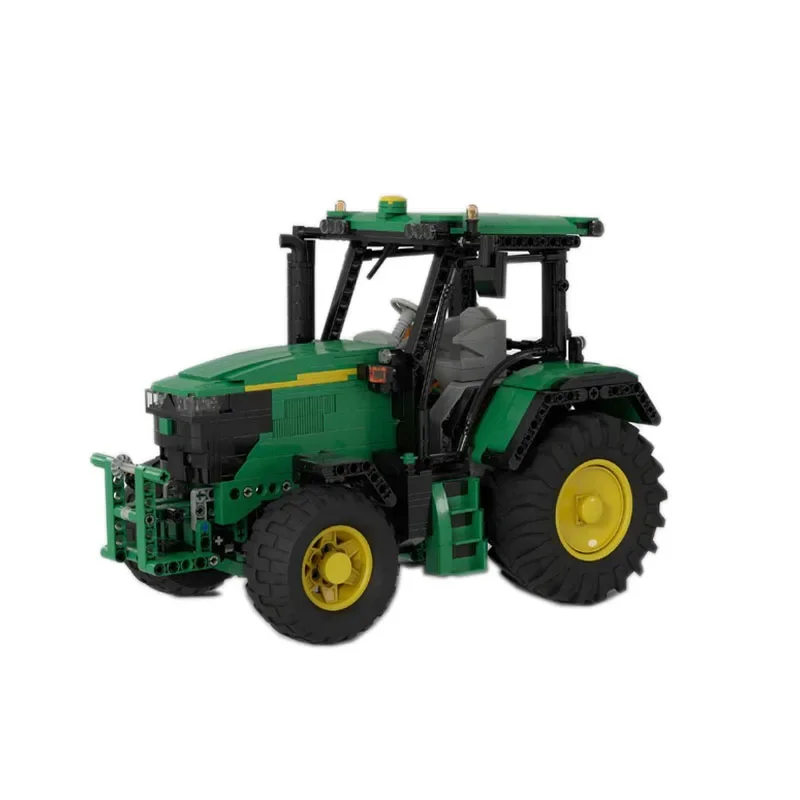 MOC-33452 Green Agricultural Tractor Assembly Splicing Building Blocks Model MOC Creative Building Blocks Kids Toys Gifts