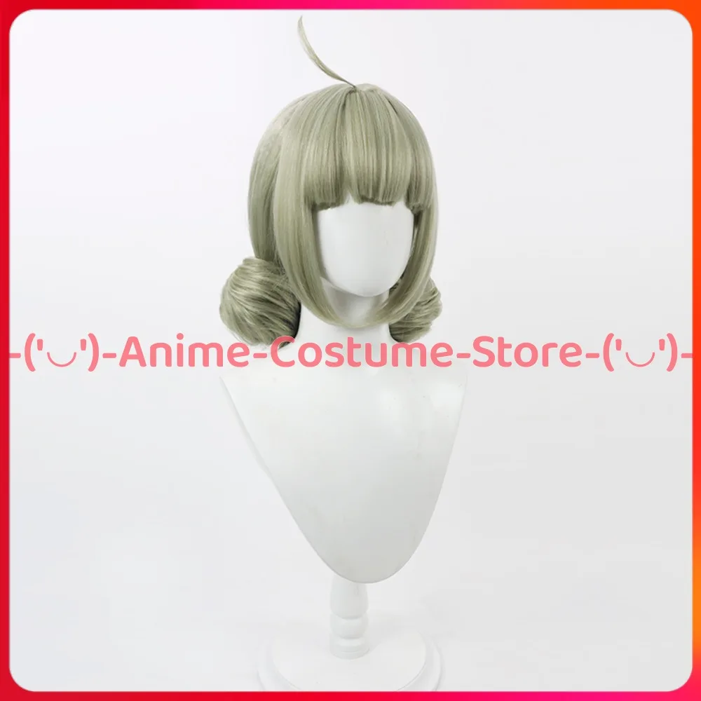 I Wanna Be a Twist Magical Girl Arisaka Kiwi Cosplay Wig Twin Buns Anime Game Character Halloween Carnival Party Costume Wigs